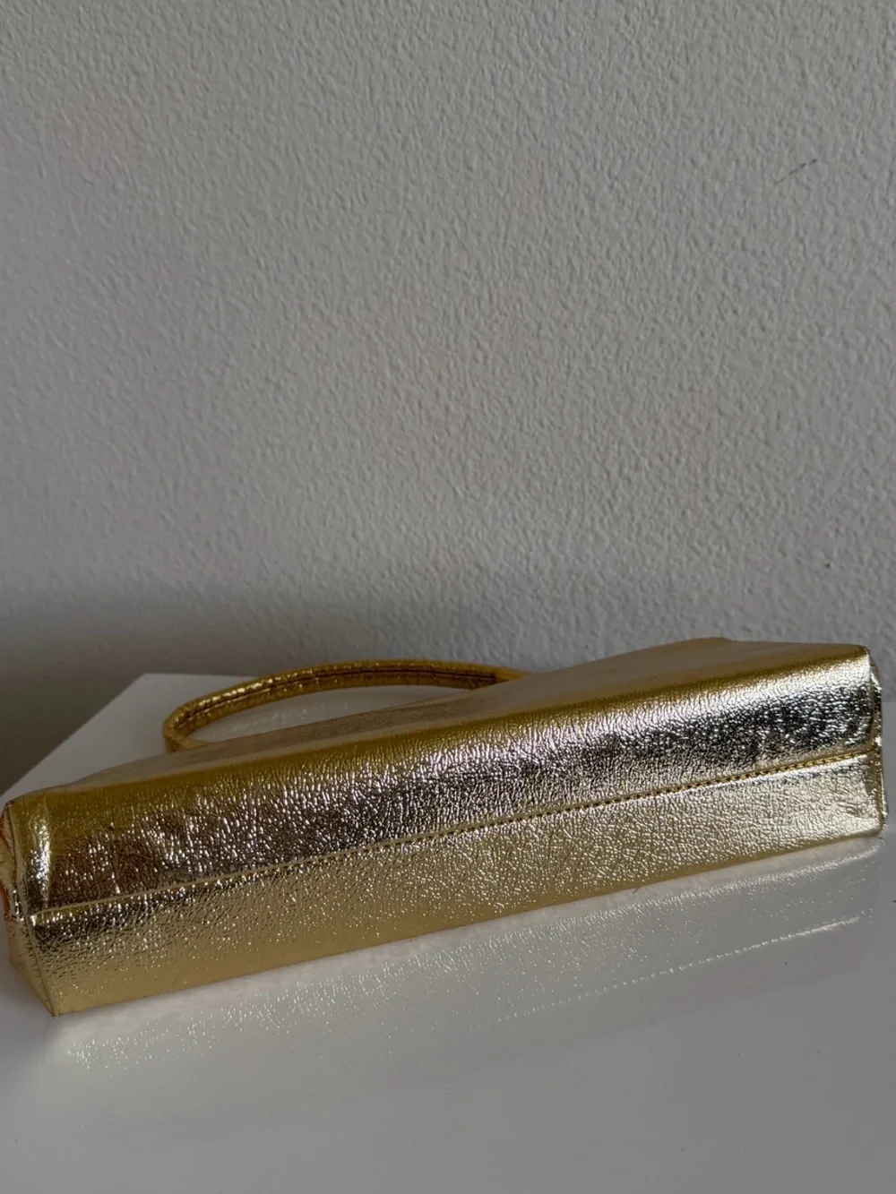 Vintage Metallic Gold Top Handle Handbag